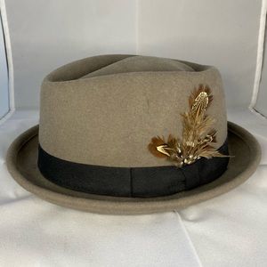 Gray Wool Porkpie Fedora
